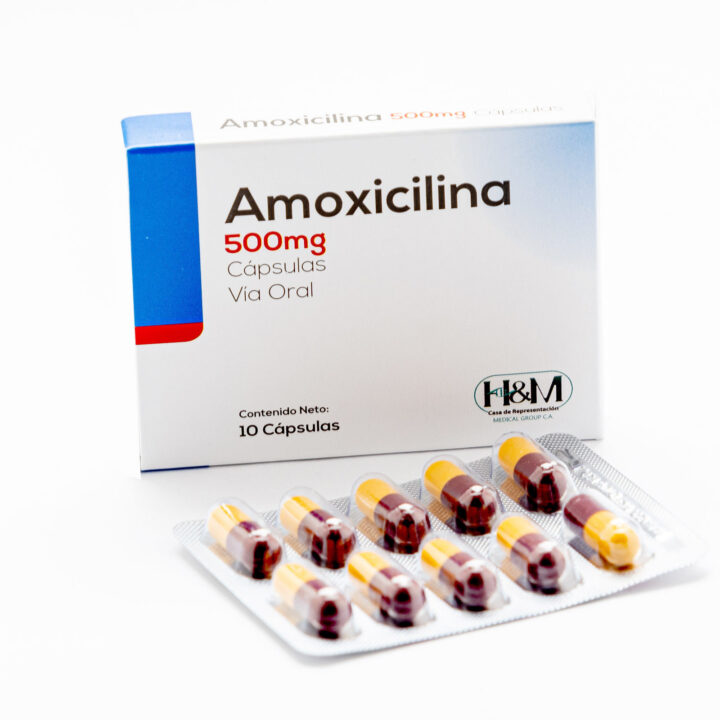 Amoxicilina – Antibiótico penicilínico para el tratamiento de infecciones bacterianas sensibles bajo prescripción médica.