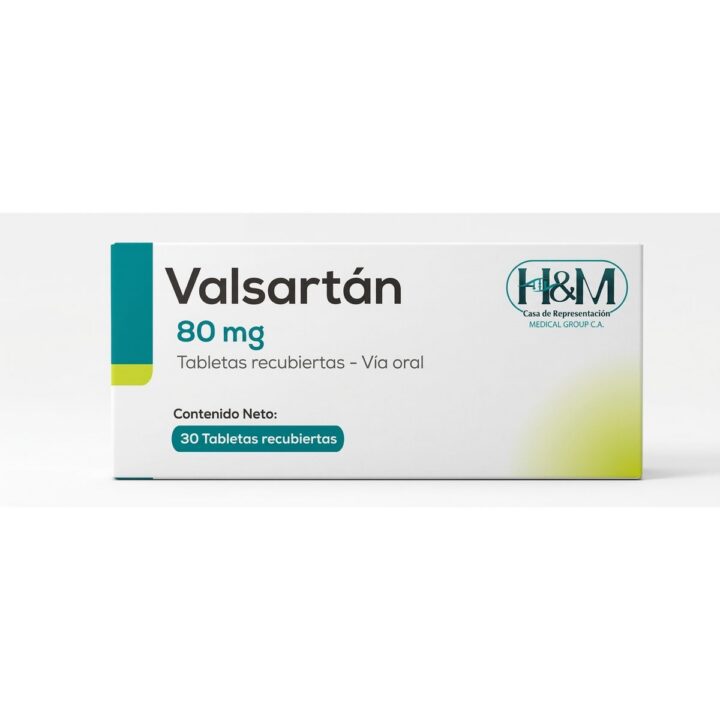 Valsartán 80 mg tabletas