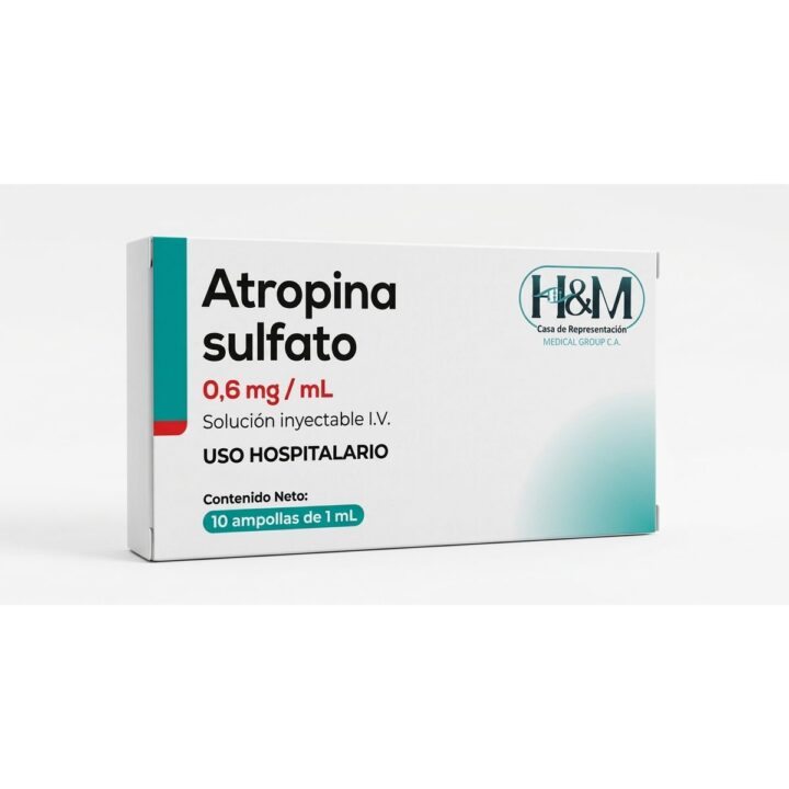 Atropina Sulfato 0.6 mg/mL solución inyectable