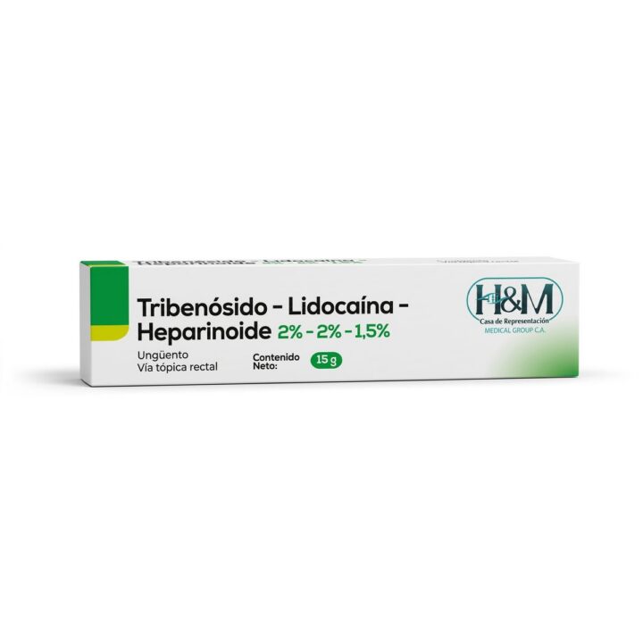Tribenósido + Lidocaína + Heparinoide 2% – 2% – 1,5% ungüento