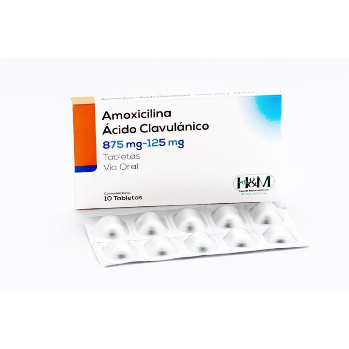 Amoxicilina + Ácido Clavulánico 875 mg – 125 mg tabletas