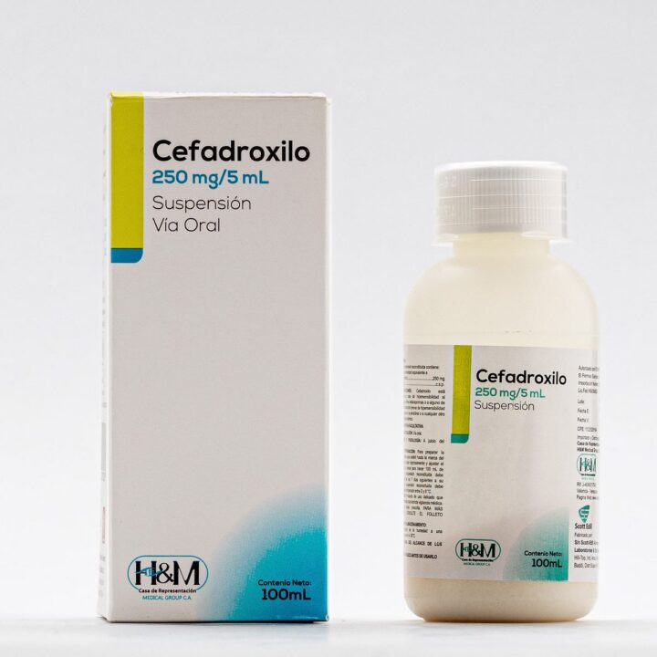 Cefadroxilo 250 mg/5 mL suspensión