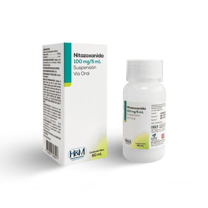 Nitazoxanida 100 mg/5 mL suspensión