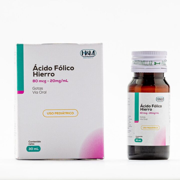 Hierro + Ácido Fólico 20 mg – 80 mcg/mL gotas