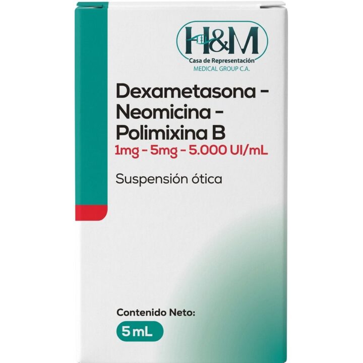 Dexametasona + Neomicina + Polimixina B 1 mg – 5 mg – 5.000 UI gotas