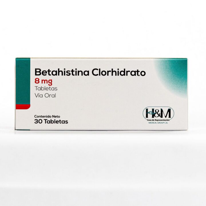 Betahistina Clorhidrato 8 mg tabletas